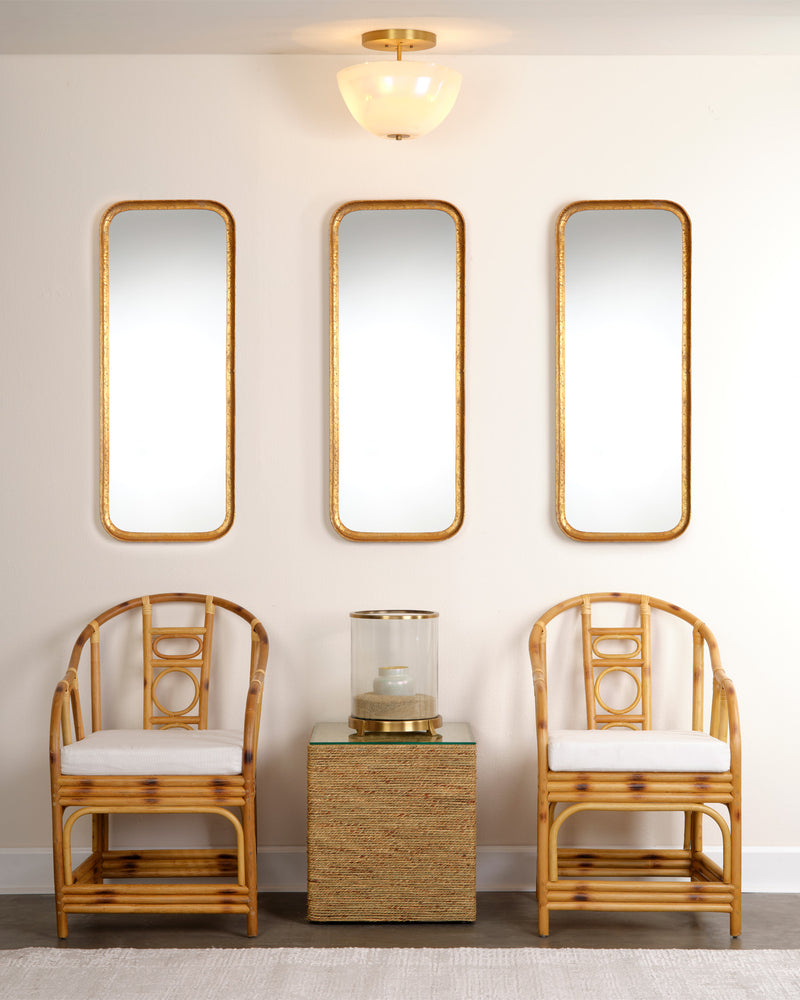 capital rectangle mirror gold leaf