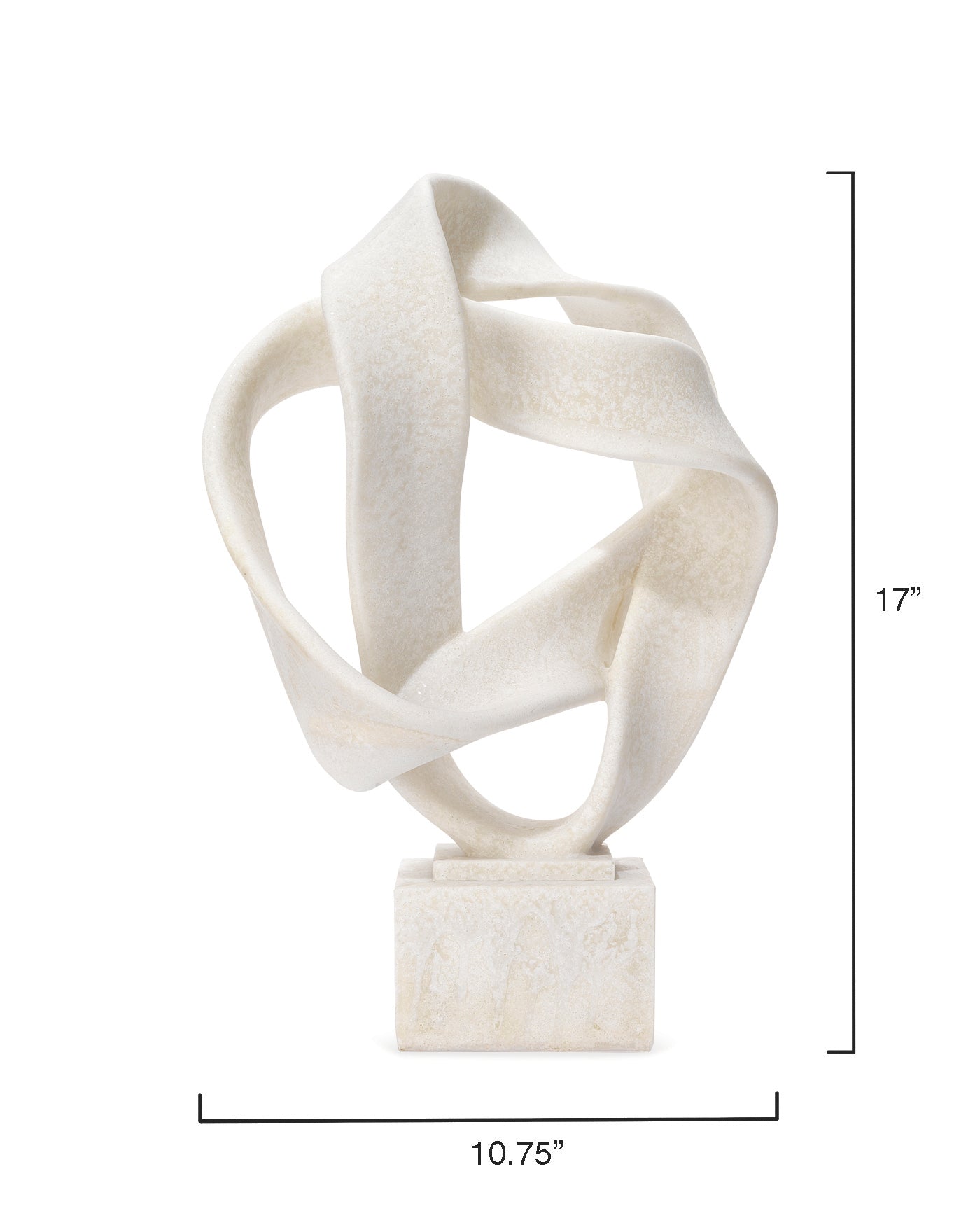 Intertwined Object On Stand - Off White l Jamie Young Co