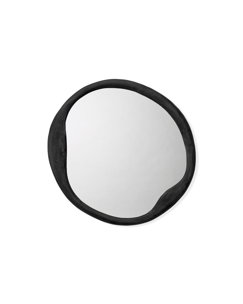 organic round mirror antique iron