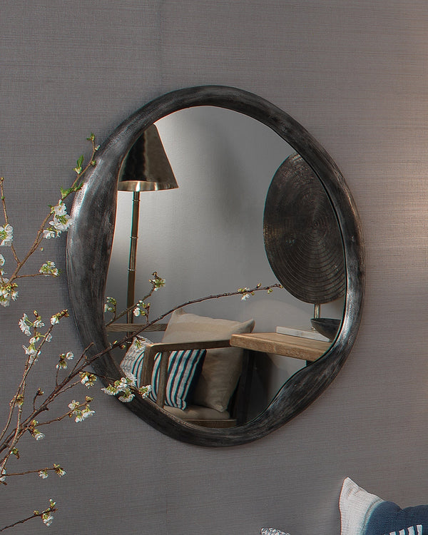 Featured Organic Round Mirror | Home Decor