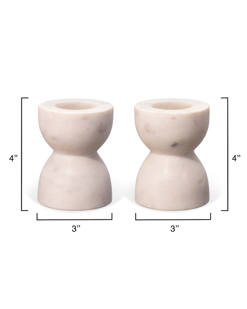 featured petit marble candlesticks | home decor