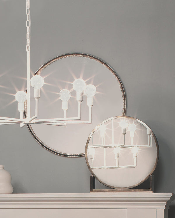 Featured Refined Round Mirror | Home Decor