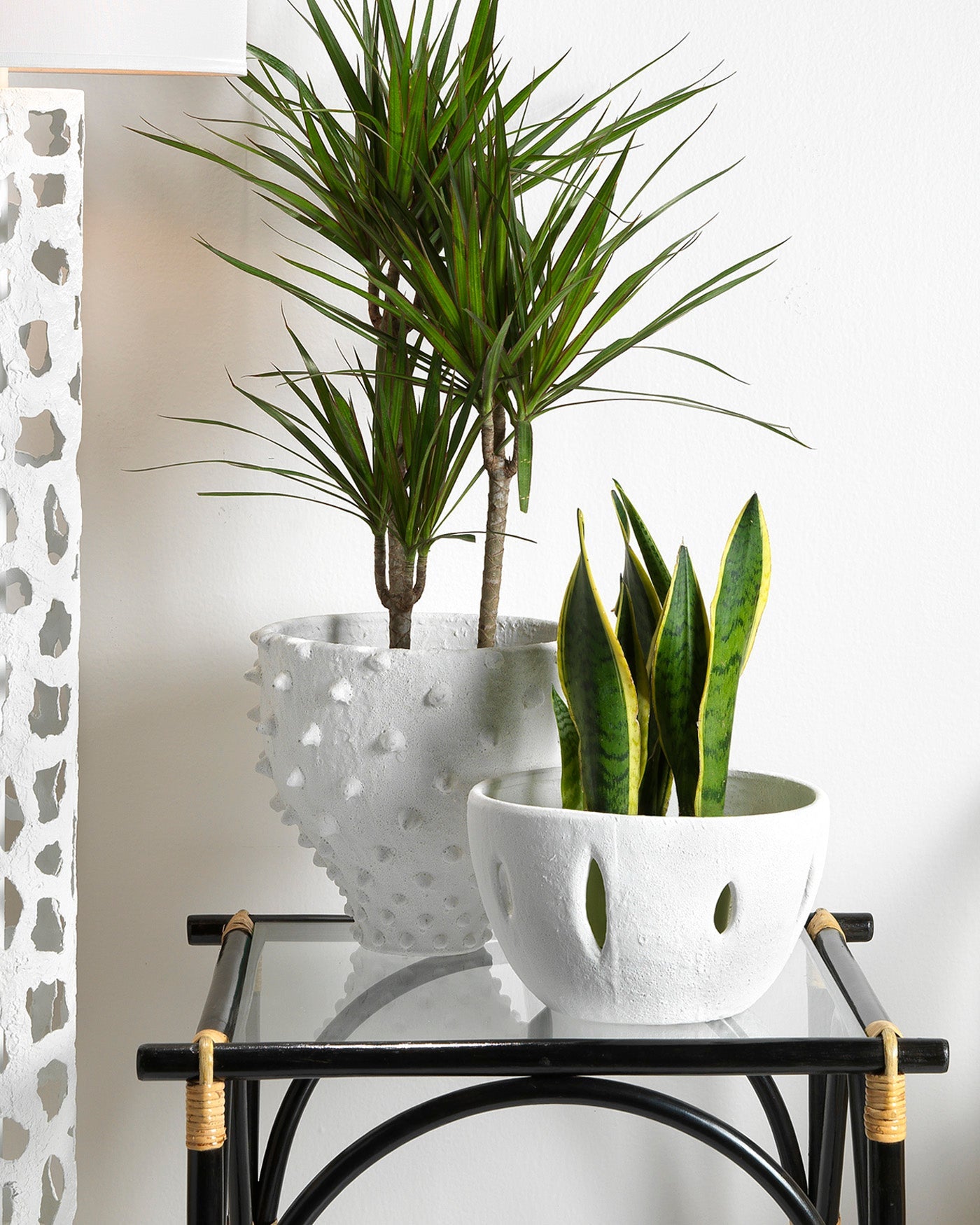 Spike Ceramic Vase - Matte White l Jamie Young Co
