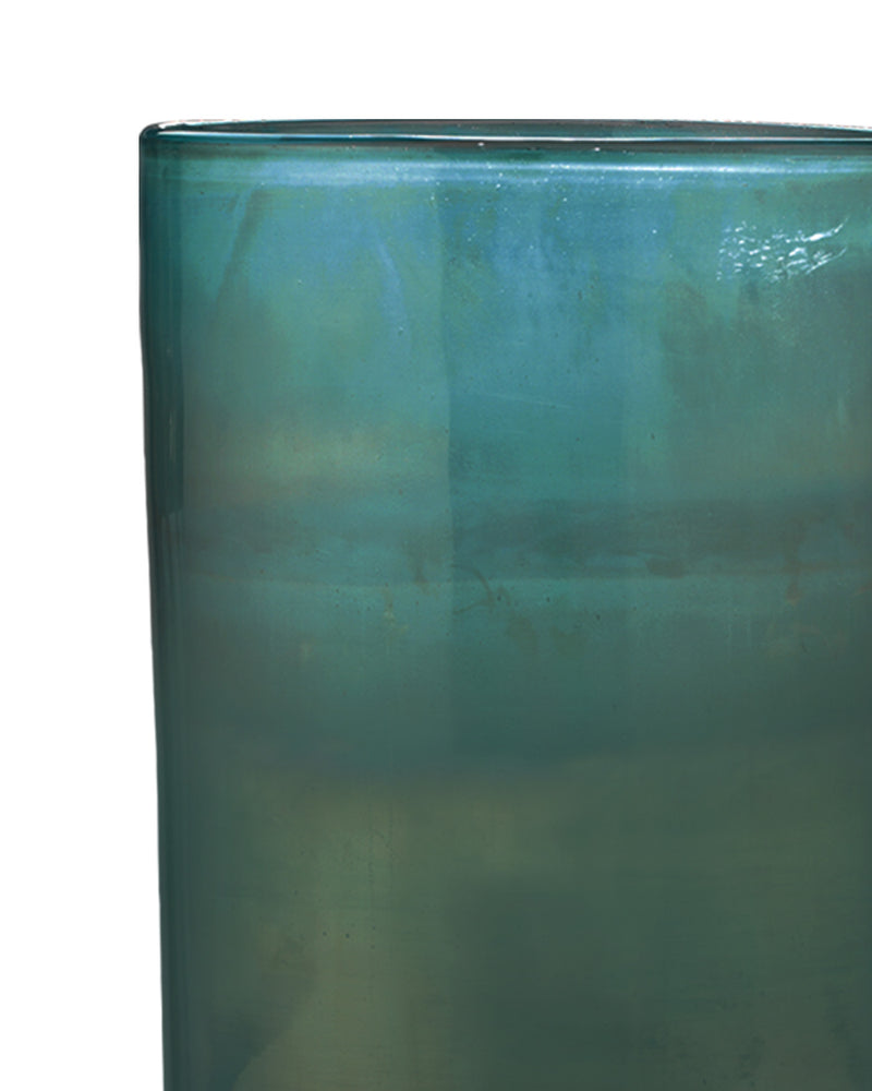 vapor vase metallic aqua - large