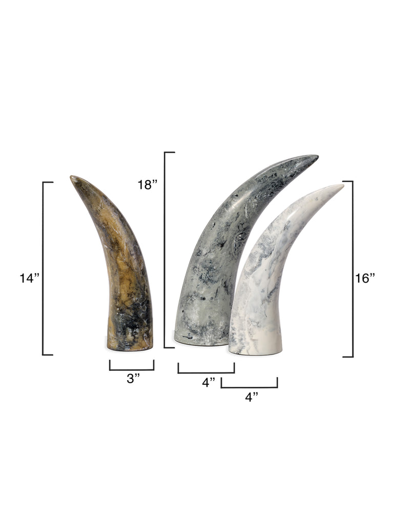 varigated horn decorative objects