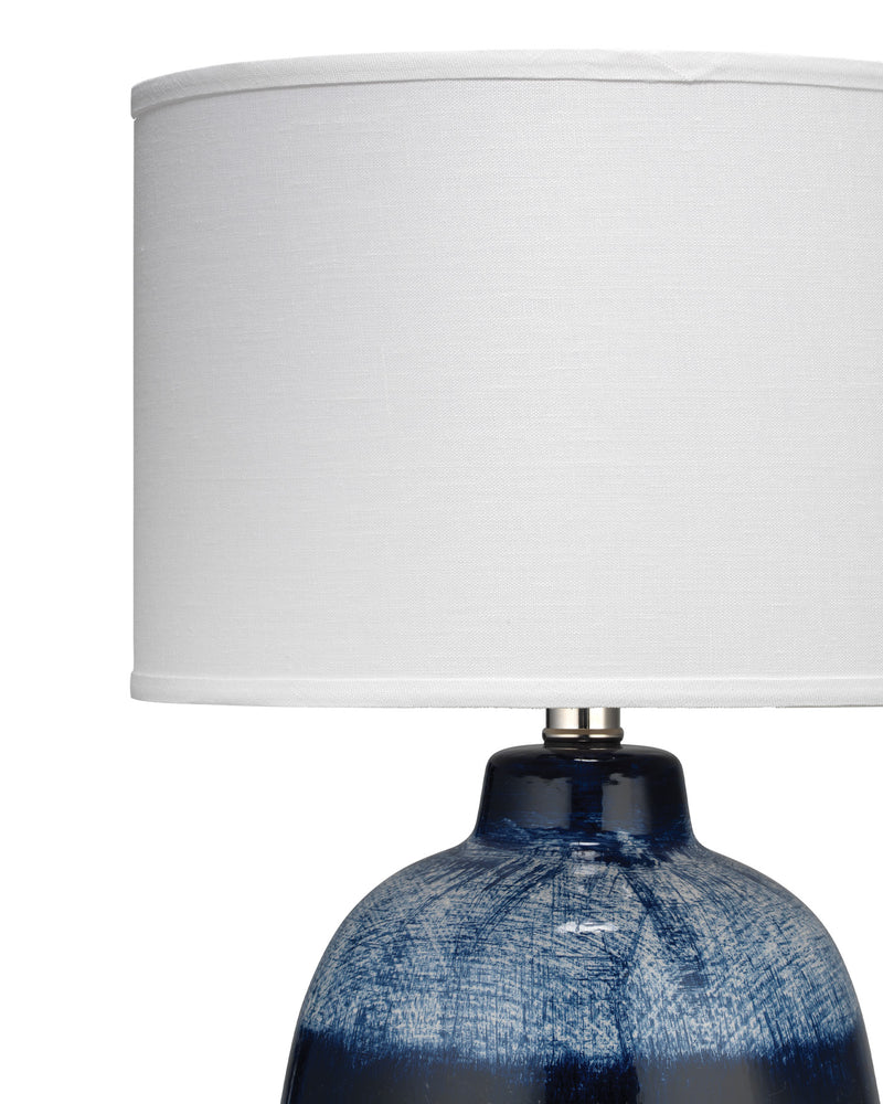 batik table lamp blue and white - small