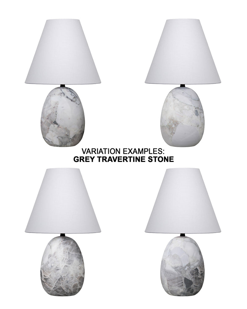capsule table lamp - travertine