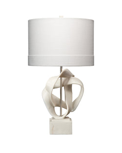 intertwined table lamp - white