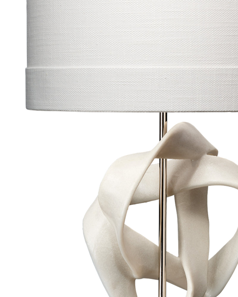 intertwined table lamp - white