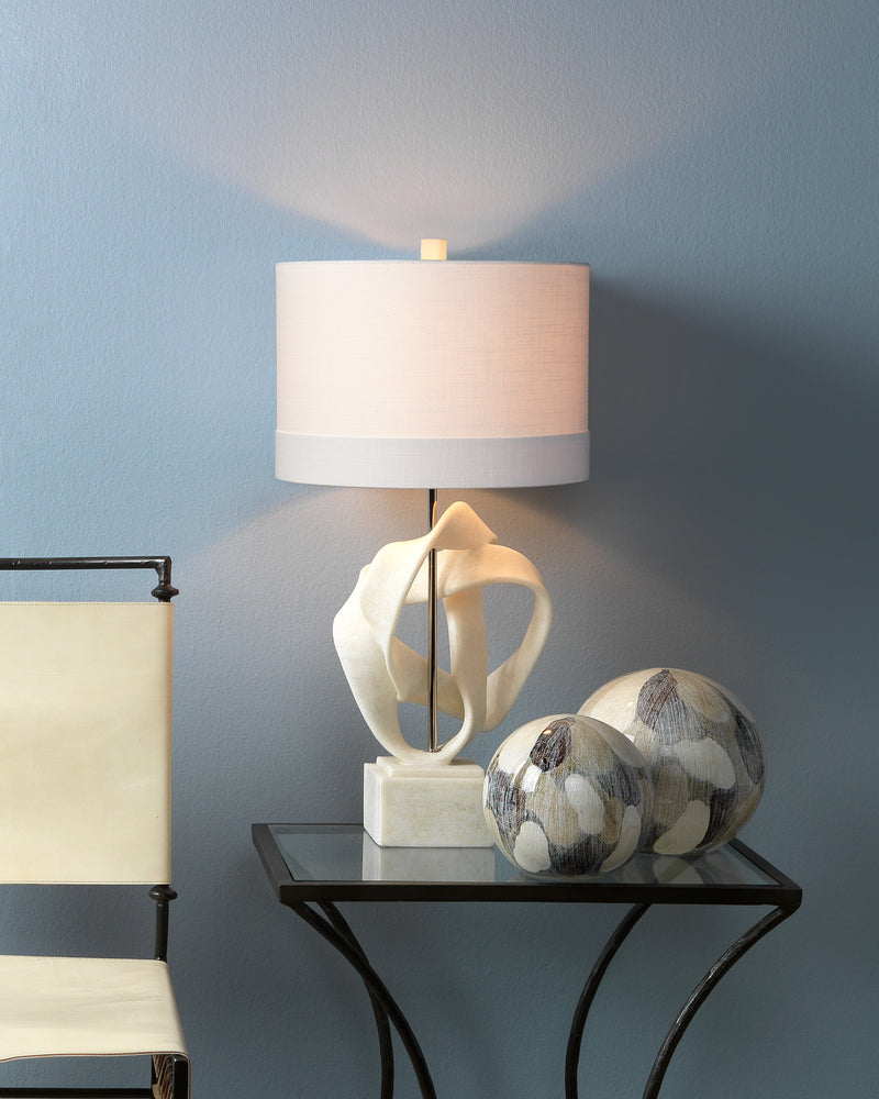 intertwined table lamp - white