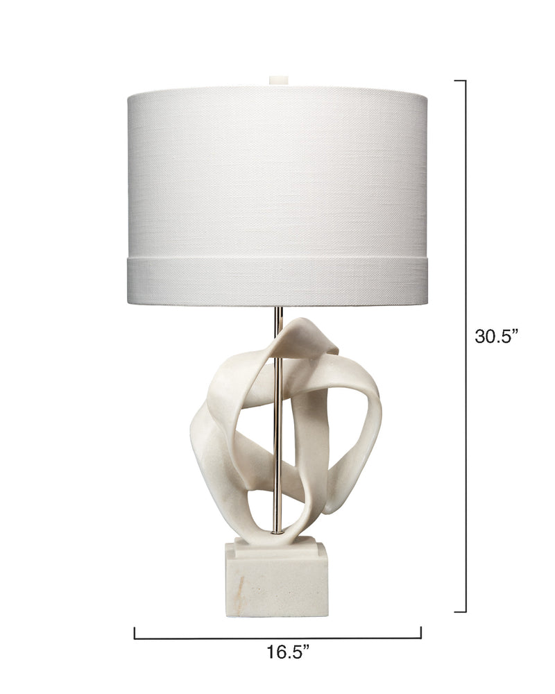 intertwined table lamp - white