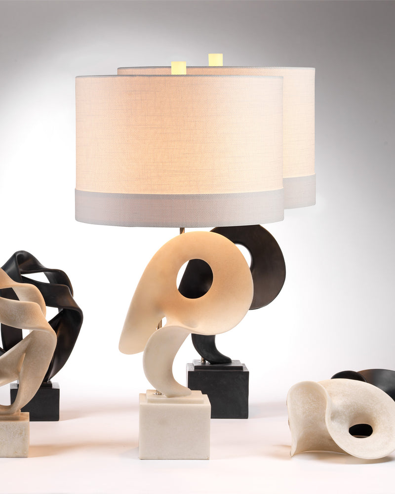 obscure table lamp - white