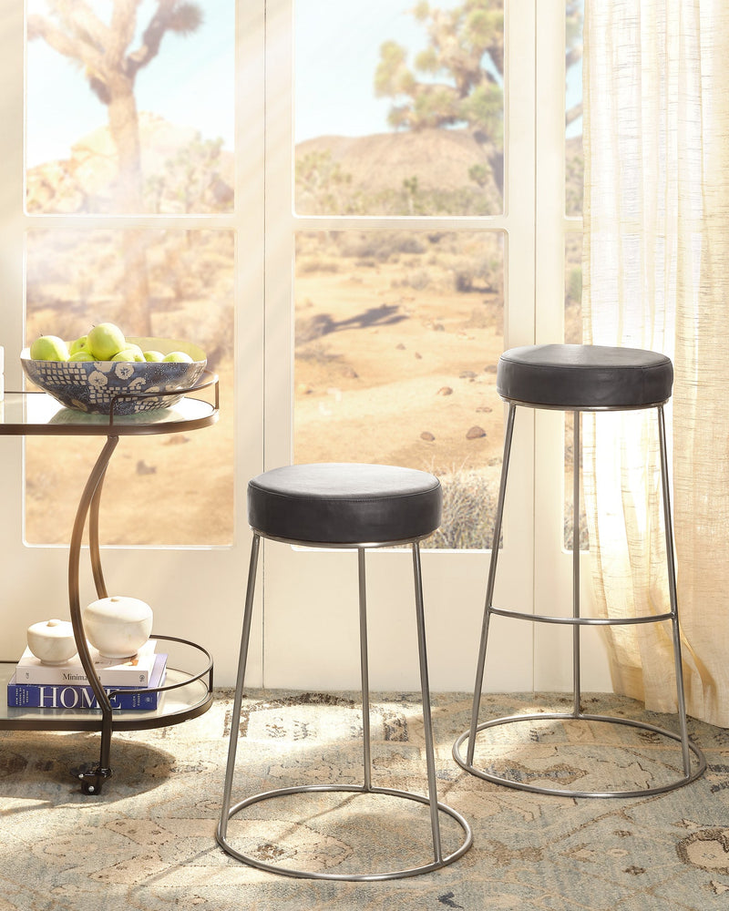 henry round leather counter stool