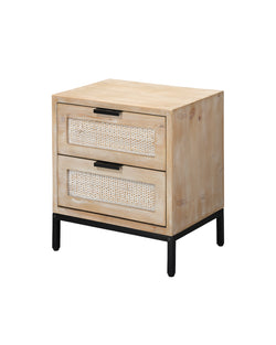 reed 2 drawer side table