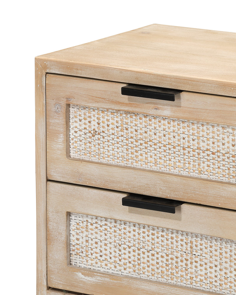 reed 2 drawer side table