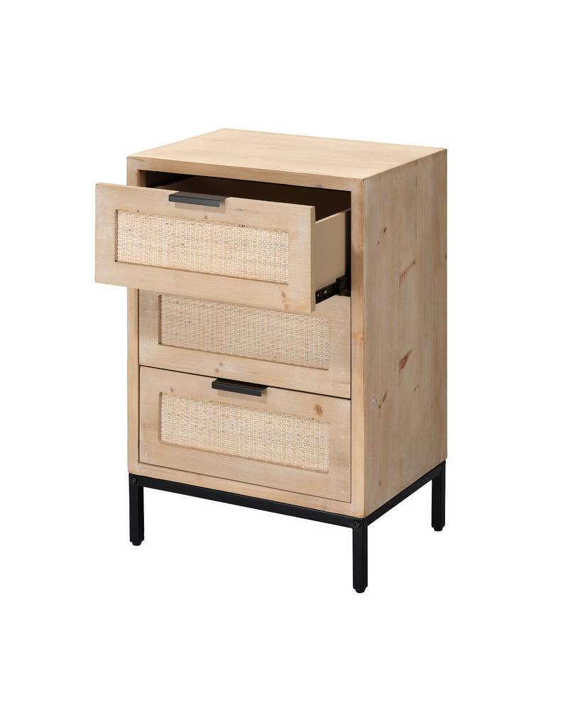 reed 3 drawer side table