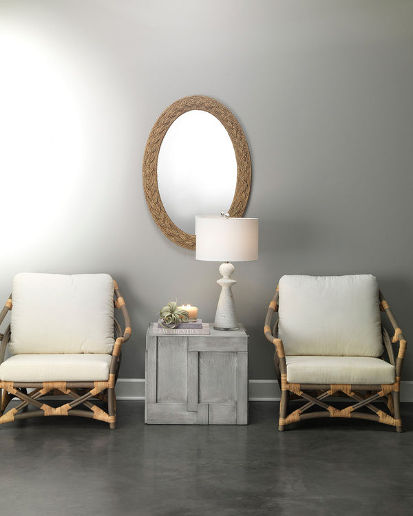 Lark Braided Oval Mirror