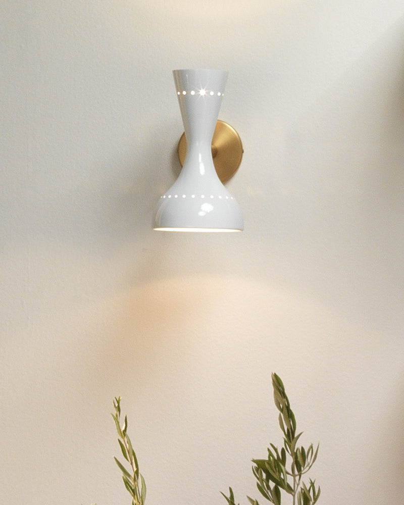 pisa wall sconce white