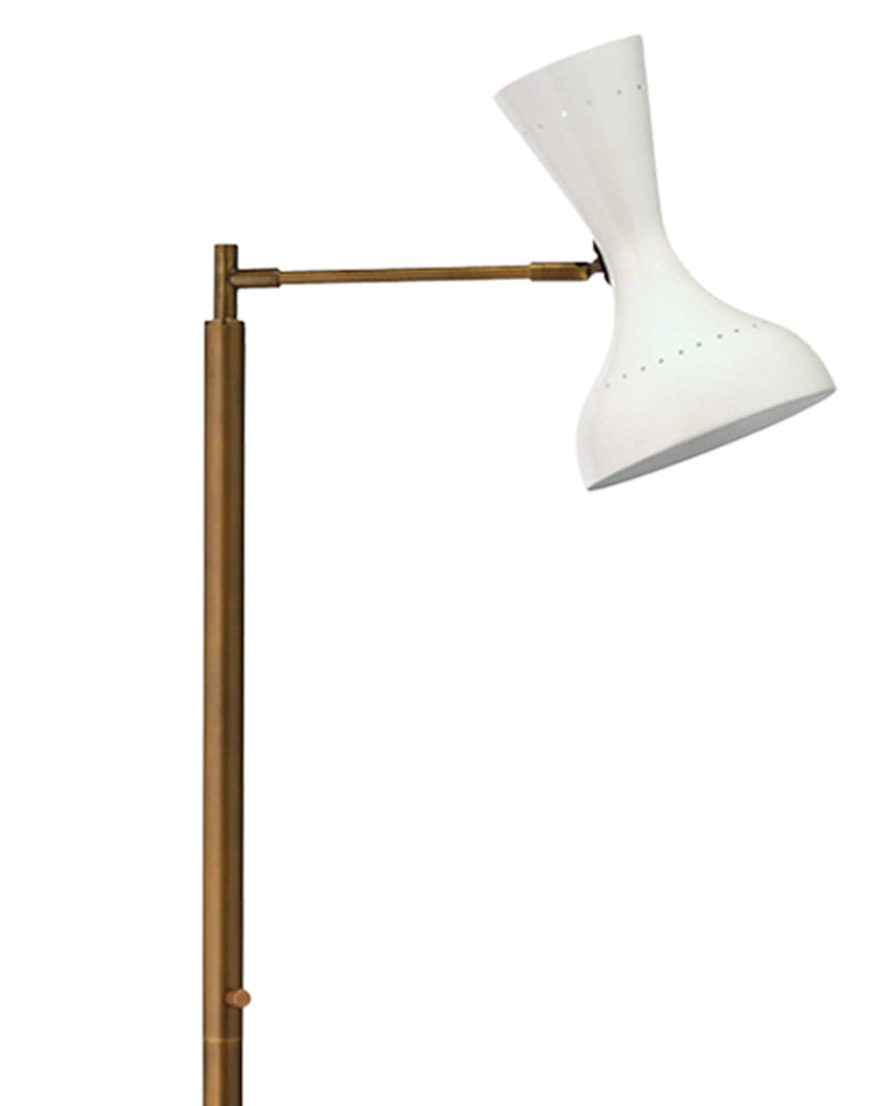 pisa swing arm floor lamp white