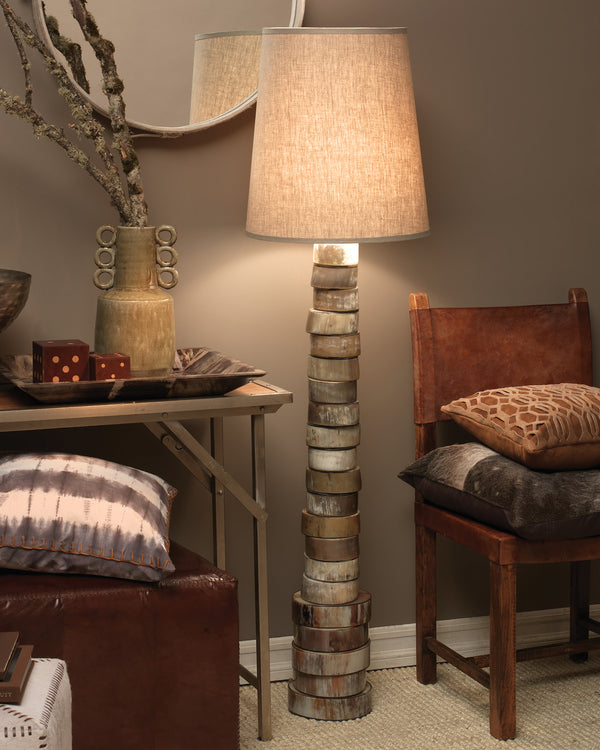 Stacked Horn Floor Lamp