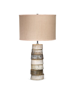 stacked horn table lamp