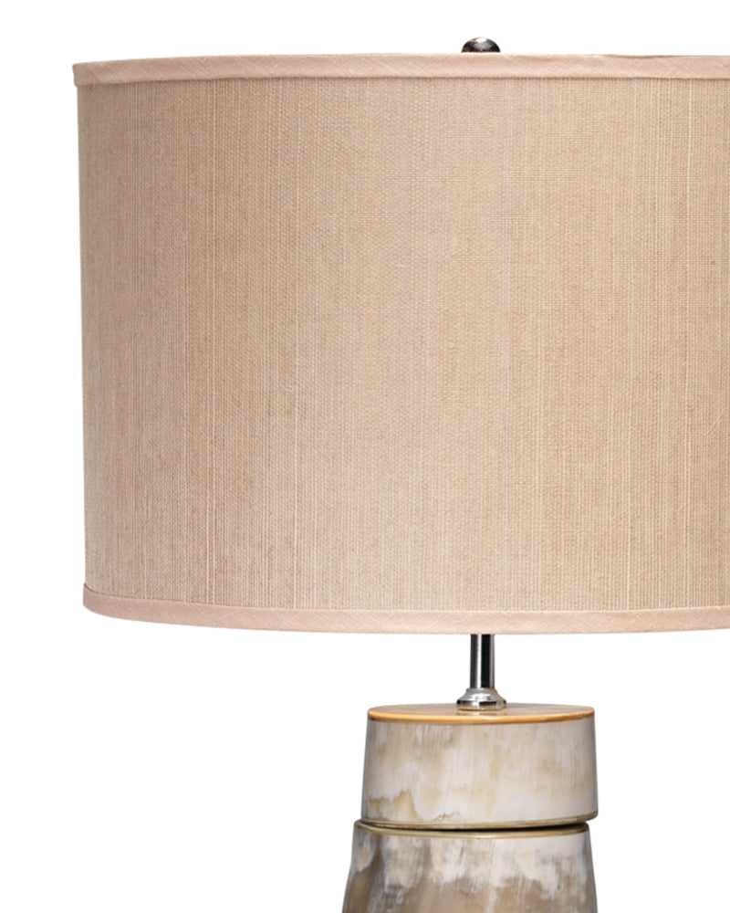 stacked horn table lamp