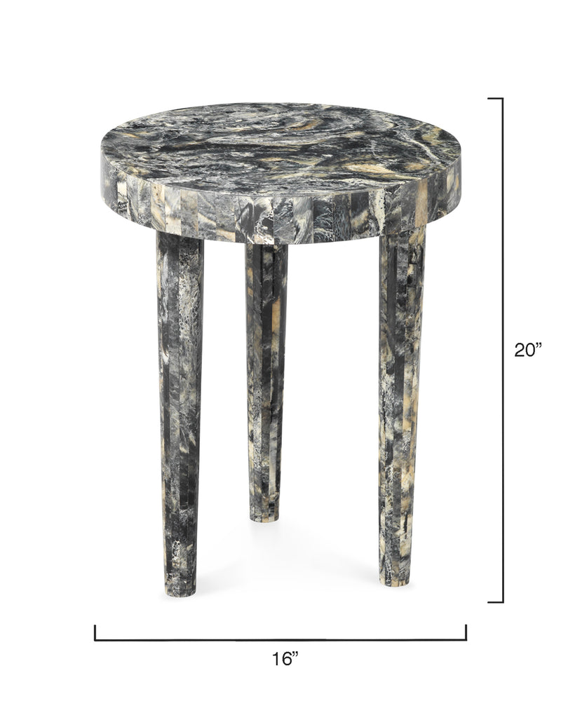artemis side table large - black resin
