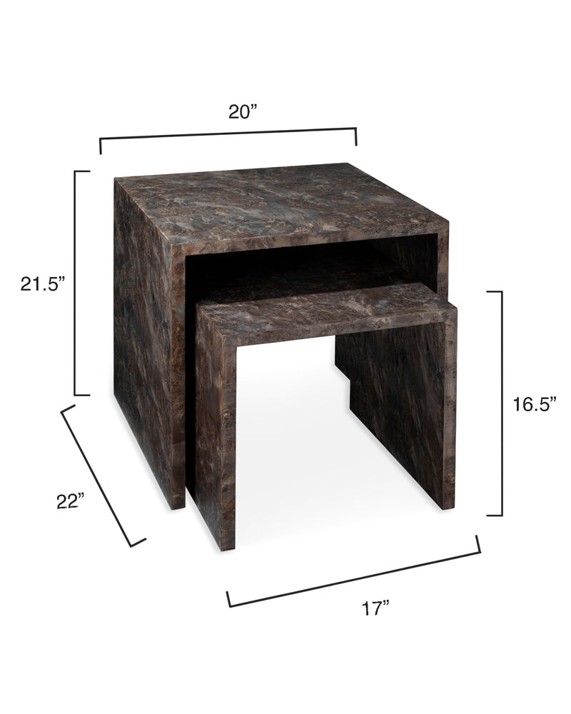 bedford nesting tables charcoal (set of 2)