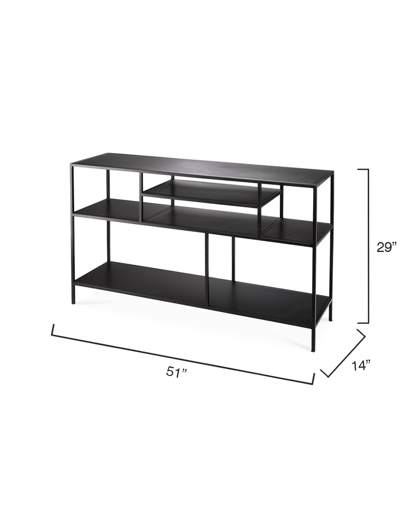 element shelved console table