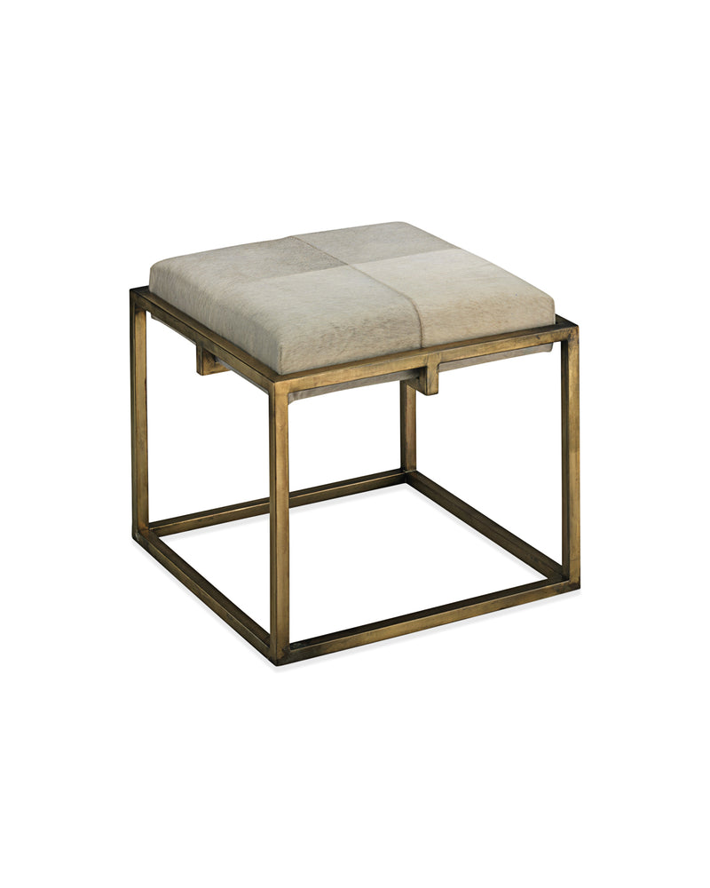 shelby stool white hide