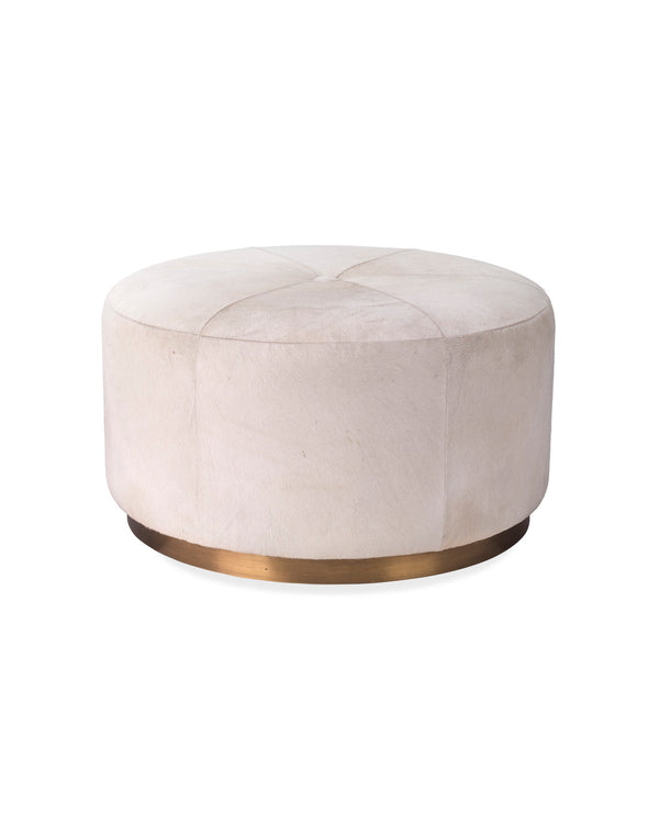 Thackeray Round Pouf White - Large