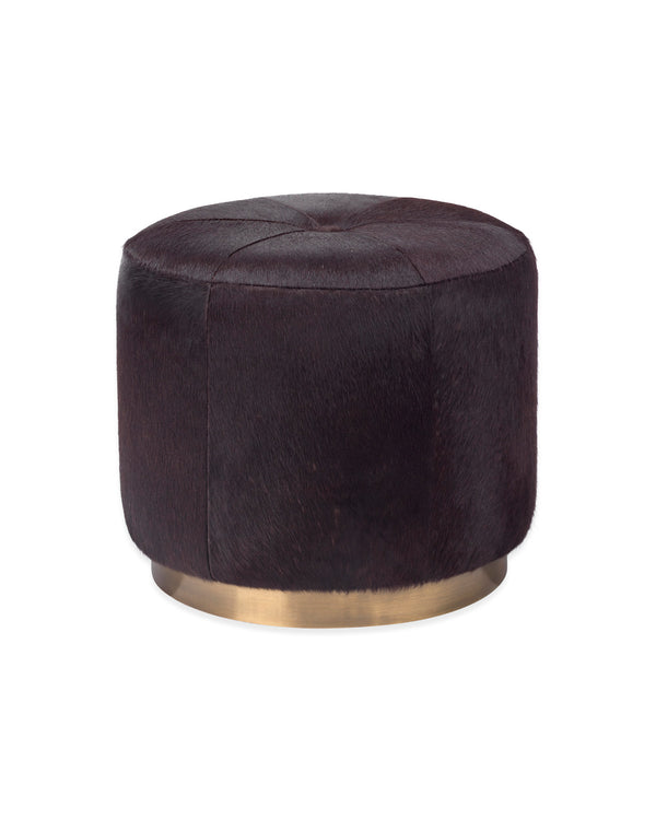 Thackeray Round Pouf Espresso - Small