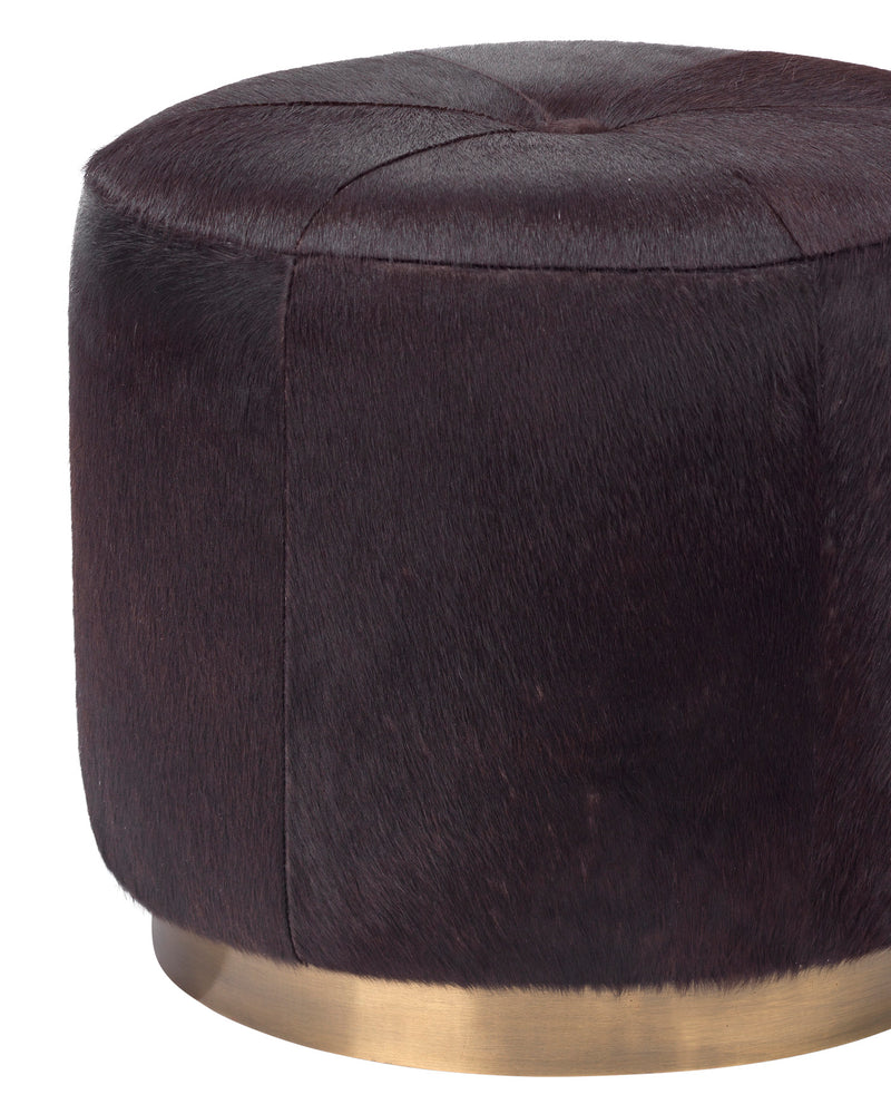 thackeray round pouf espresso - small