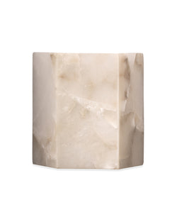 borealis hexagon wall sconce white