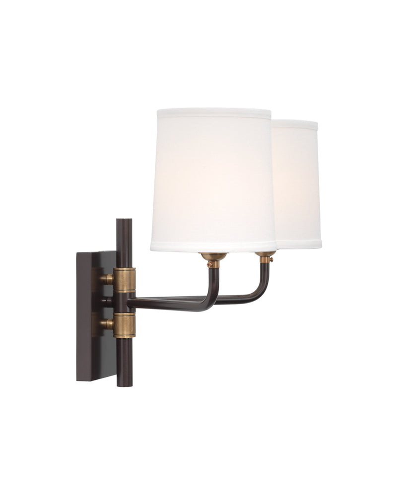 lawton double arm wall sconce