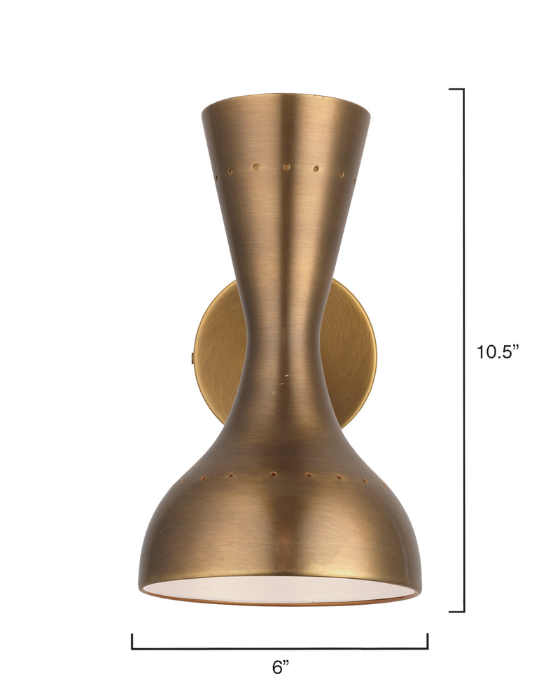 pisa wall sconce antique brass