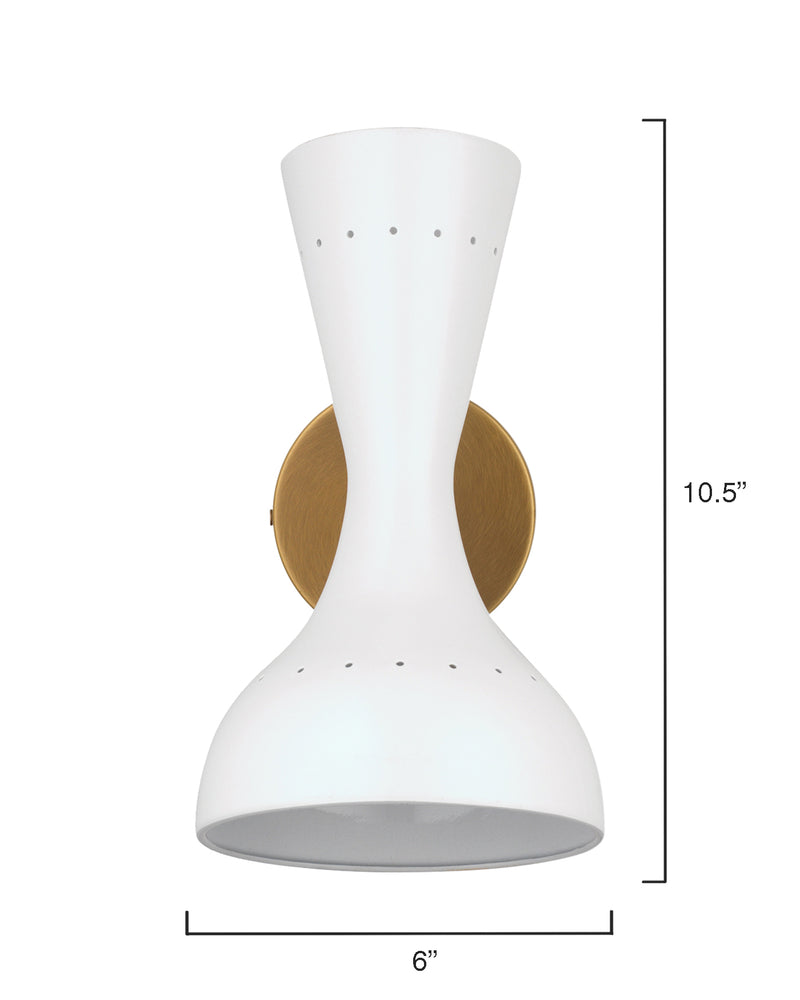 pisa wall sconce white