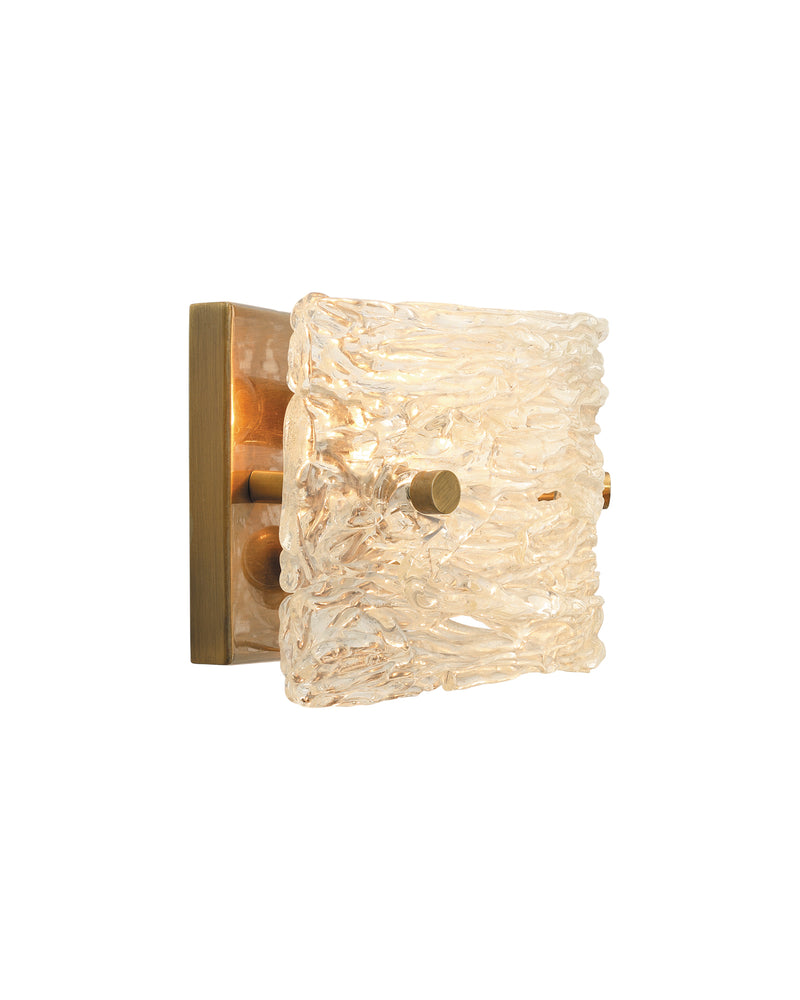 swan curved glass sconce - small