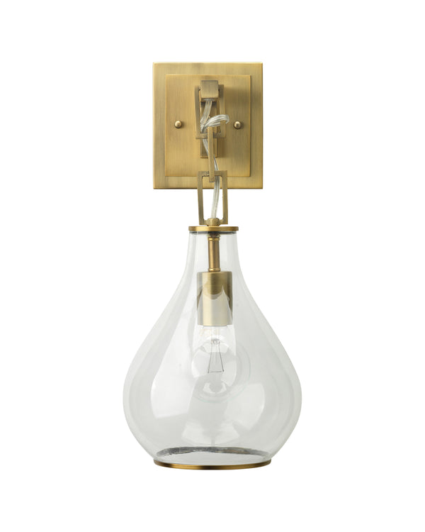 Tear Drop Hanging Wall Sconce - Brass