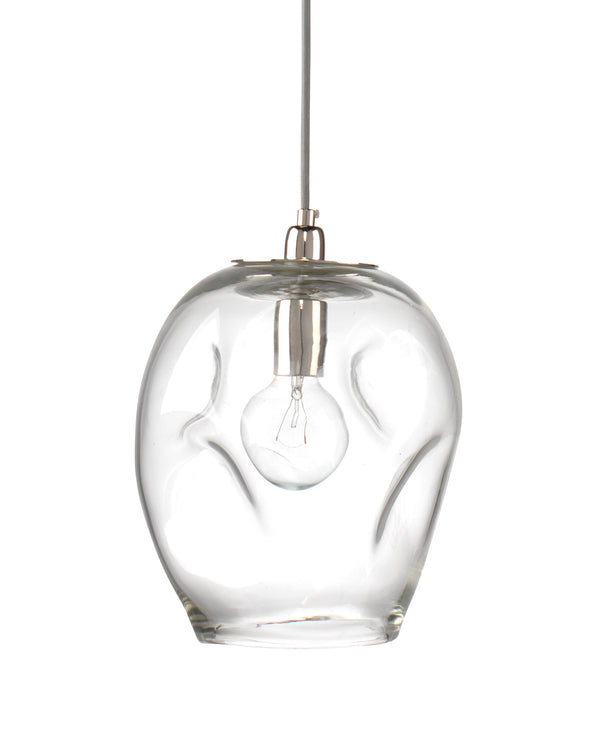 Dimpled Glass Pendant Clear