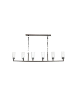 linear 6 light chandelier oil rubbed bronze