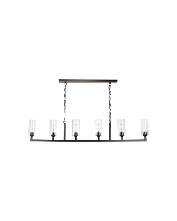 Linear 6 Light Chandelier Oil Rubbed Bronze