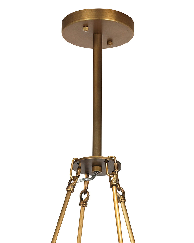 manchester 8 light chandelier brass