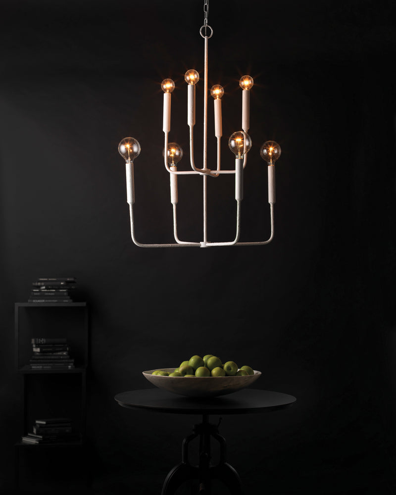 mercer chandelier white