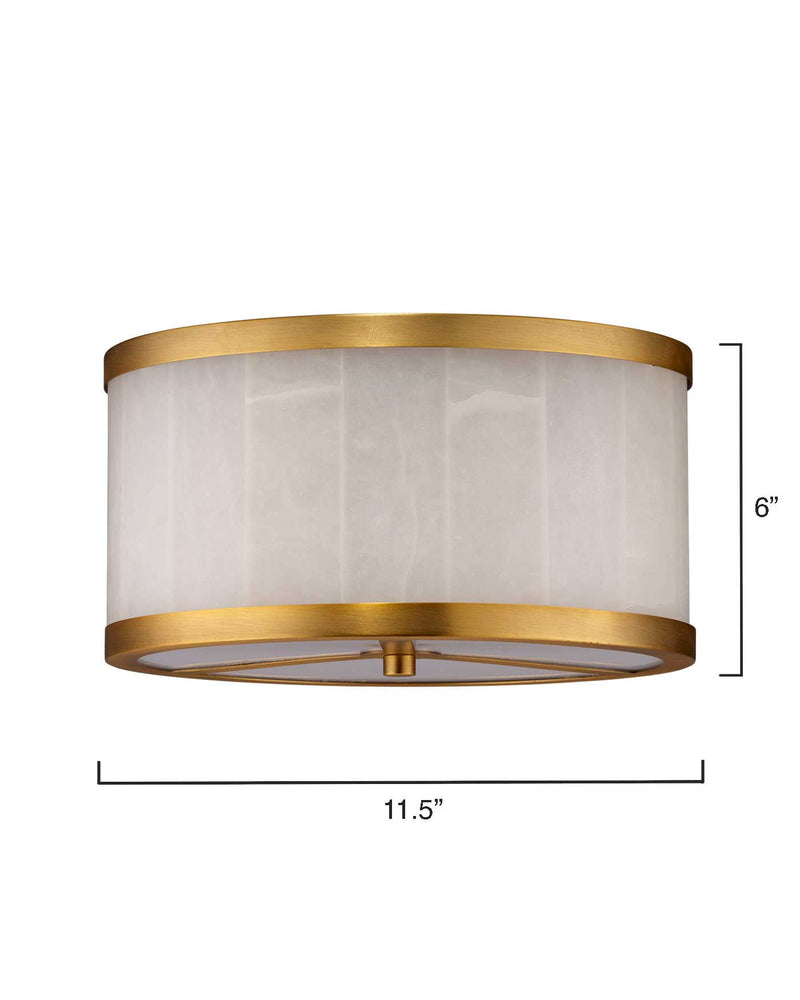 upsala alabaster flush mount ceiling light - small