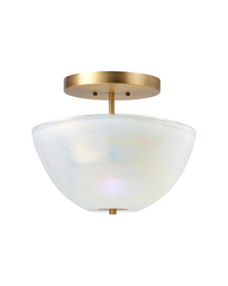 vapor bowl semi-flush mount - white