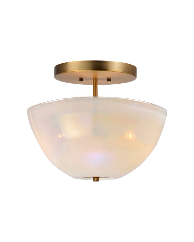 vapor bowl semi-flush mount - white