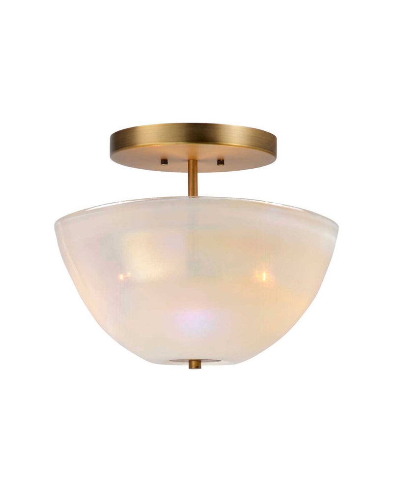 vapor bowl semi-flush mount - white