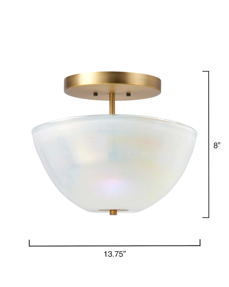 vapor bowl semi-flush mount - white