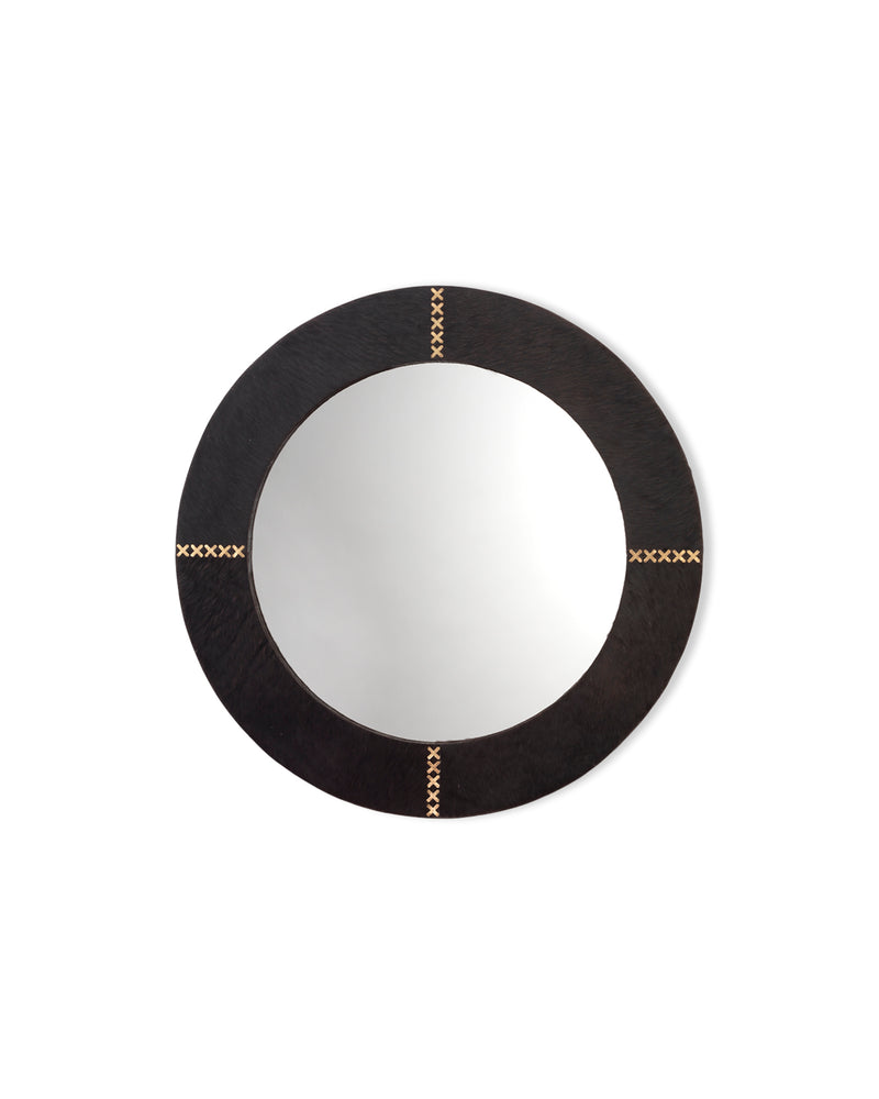 round cross stitch mirror espresso